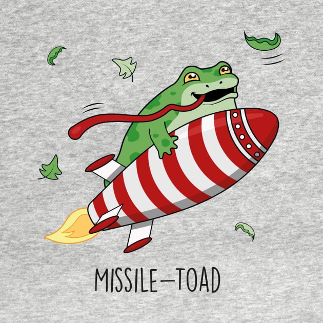 Missile - Toad Cute Christmas Toad Pun T-Shirt by Sarah's Simulacrum